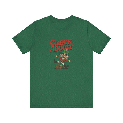 Crack Addict Nutcracker (Unhinged Remix) — Retro Tee (Dark)