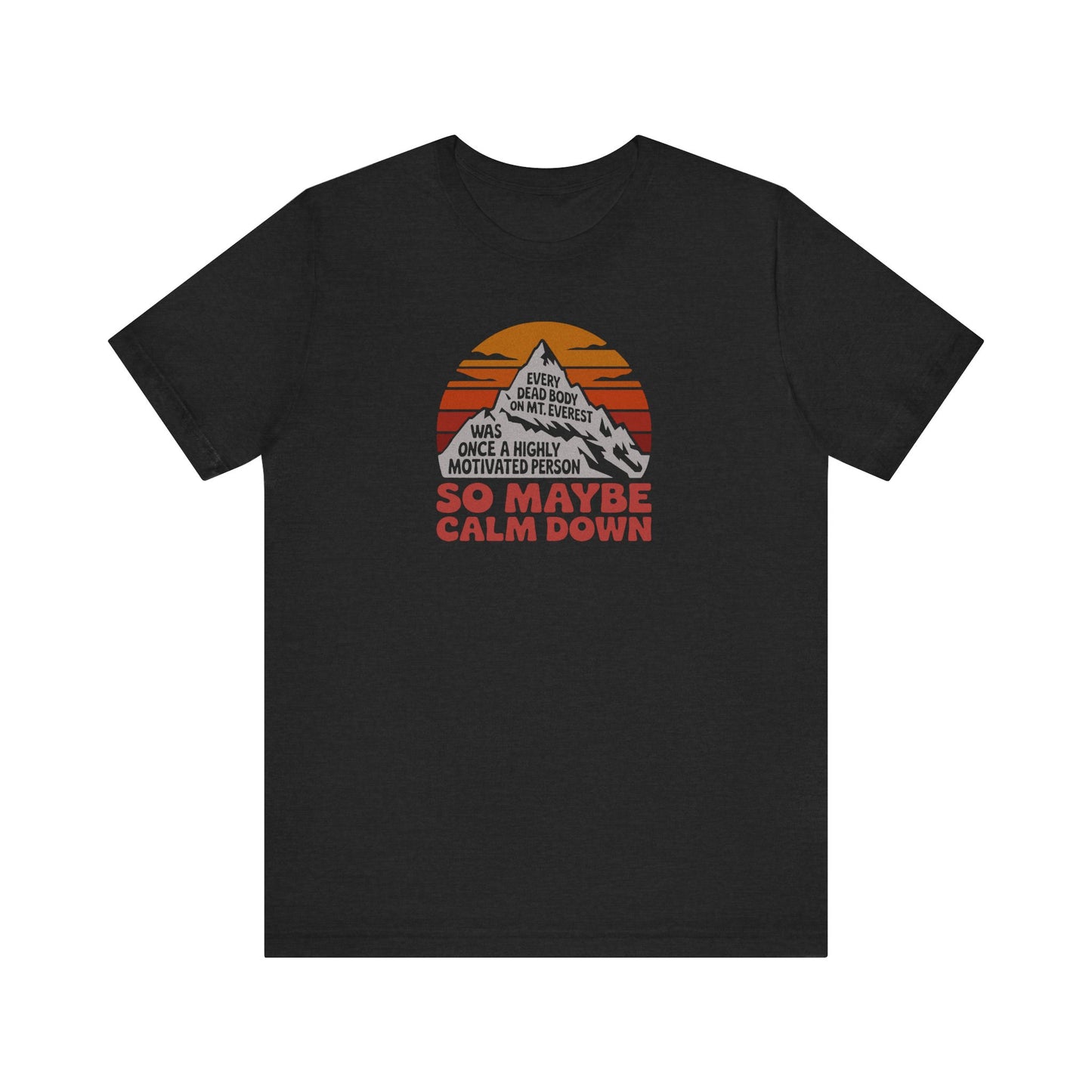 Everything in Moderation (Especially Fitness) – Mount Everest Retro Tee (Dark)