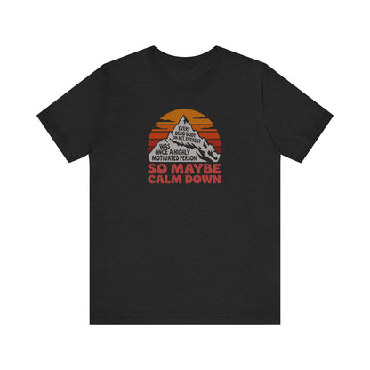 Everything in Moderation (Especially Fitness) – Mount Everest Retro Tee (Dark)