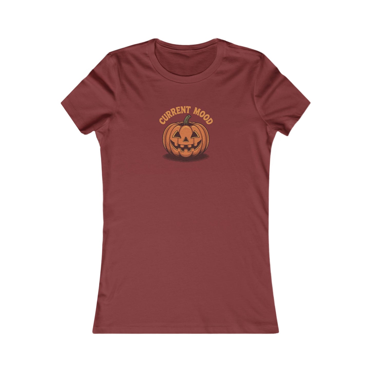 Current Mood (Vintage Jack) — Retro Halloween Women's Tee (Dark)