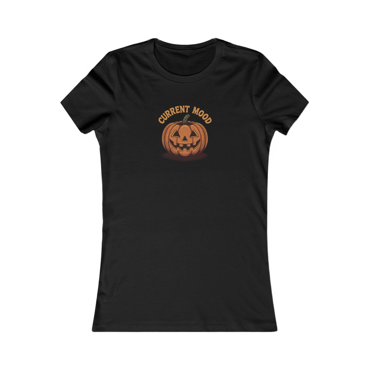 Current Mood (Vintage Jack) — Retro Halloween Women's Tee (Dark)