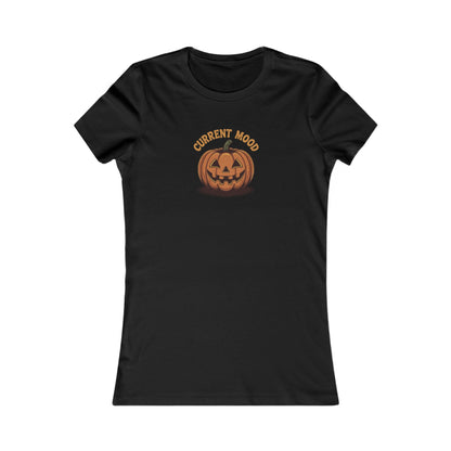Current Mood (Vintage Jack) — Retro Halloween Women's Tee (Dark)