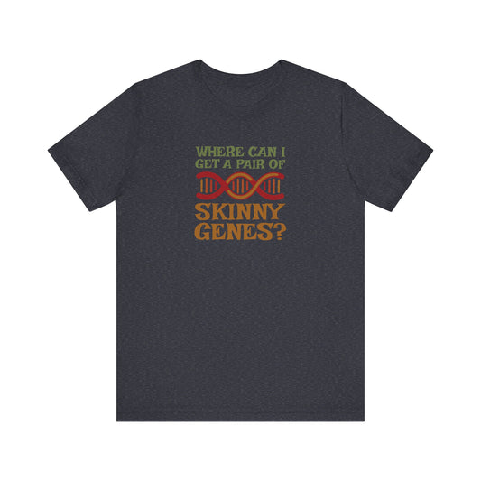 Pair of Skinny Genes (Colorful) — Retro Graphic Tee (Dark)
