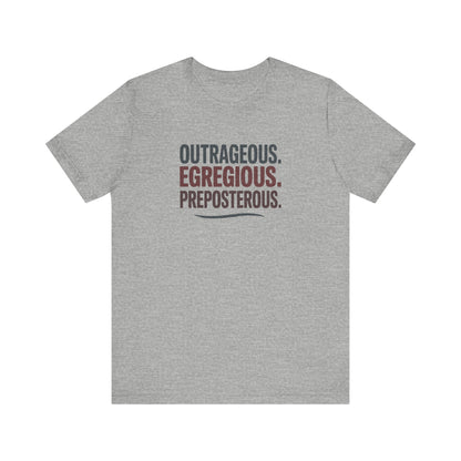 Outrageous Egregious Preposterous — Seinfeld Retro Tee (Dark)