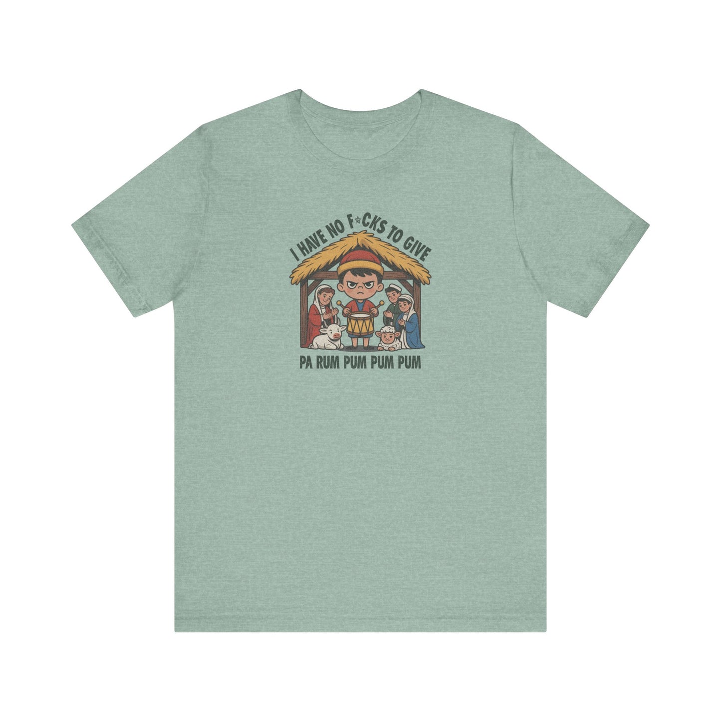 I Have No F*cks to Give — Little Drummer Boy Retro Tee (Light)