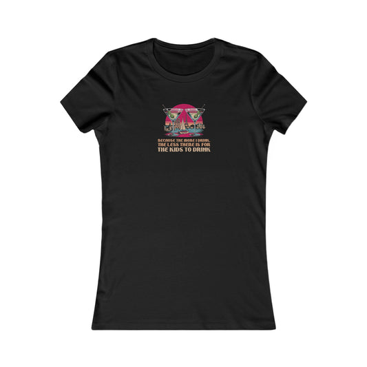 Open Bar (for the Kids) — Friends Retro Women's Tee (Dark)