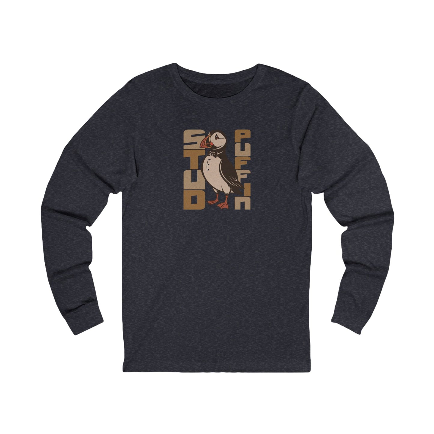 Stud Puffin, Licensed to Chill – Spy-Bird Retro Long Sleeve (Dark)