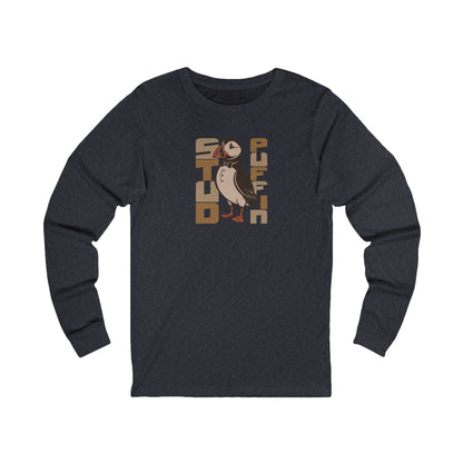 Stud Puffin, Licensed to Chill – Spy-Bird Retro Long Sleeve (Dark)