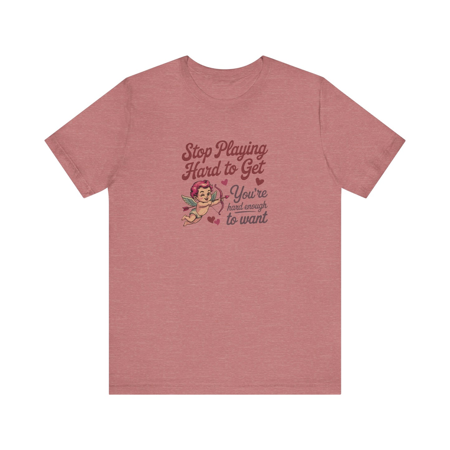 Stop Playing Hard to Get — Retro Cupid Tee (Light)