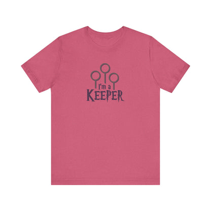 I’m a Keeper — Harry Potter Quidditch Retro Tee (Light)