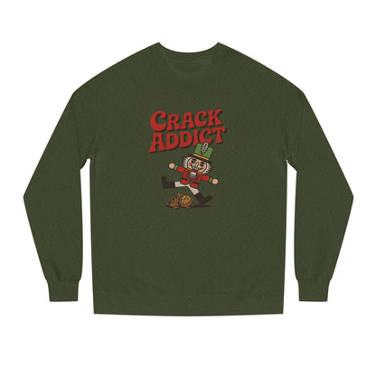 Crack Addict Nutcracker (Unhinged Remix) — Retro Sweatshirt (Dark)