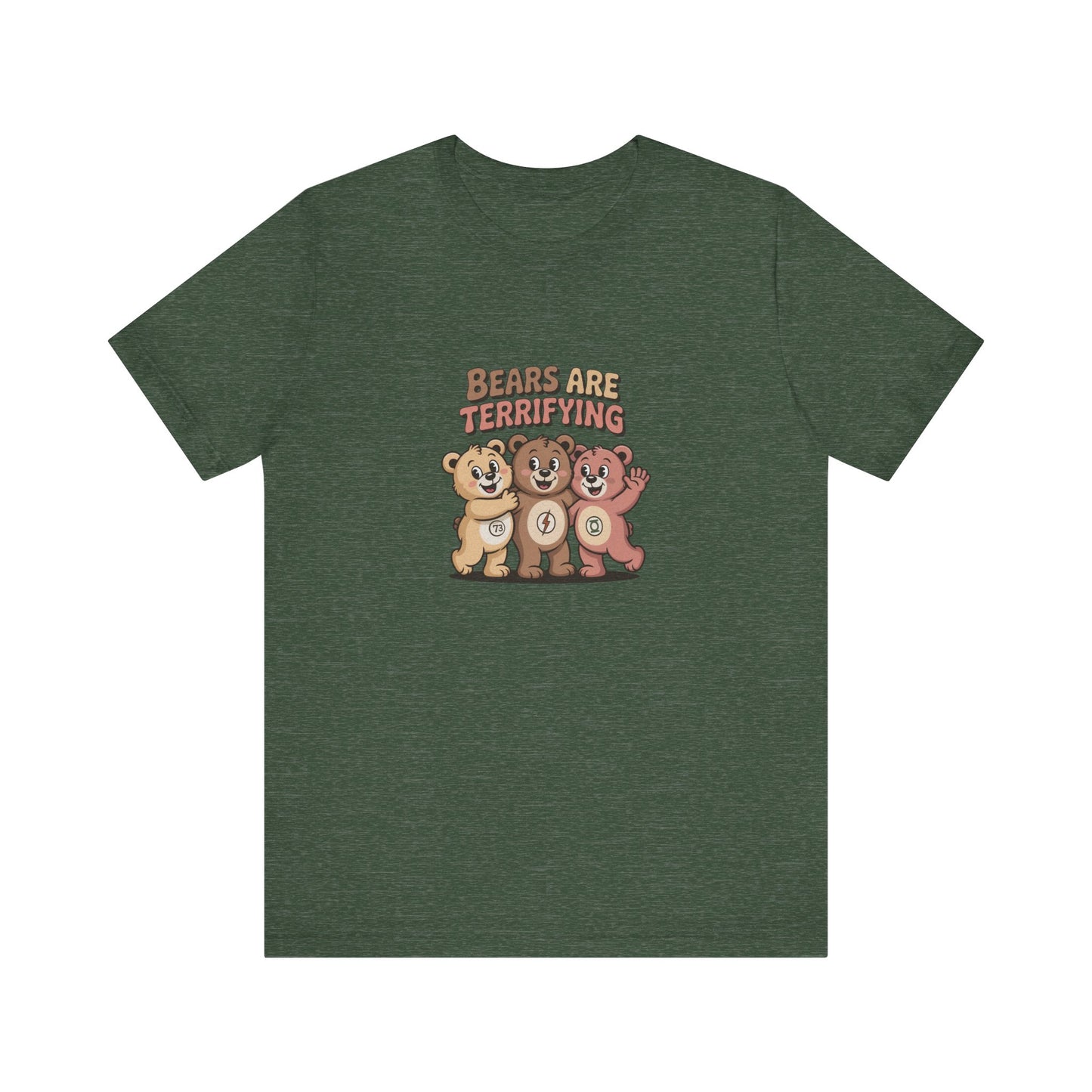 Bears Are Terrifying (Cute Remix) — Retro Tee (Dark)