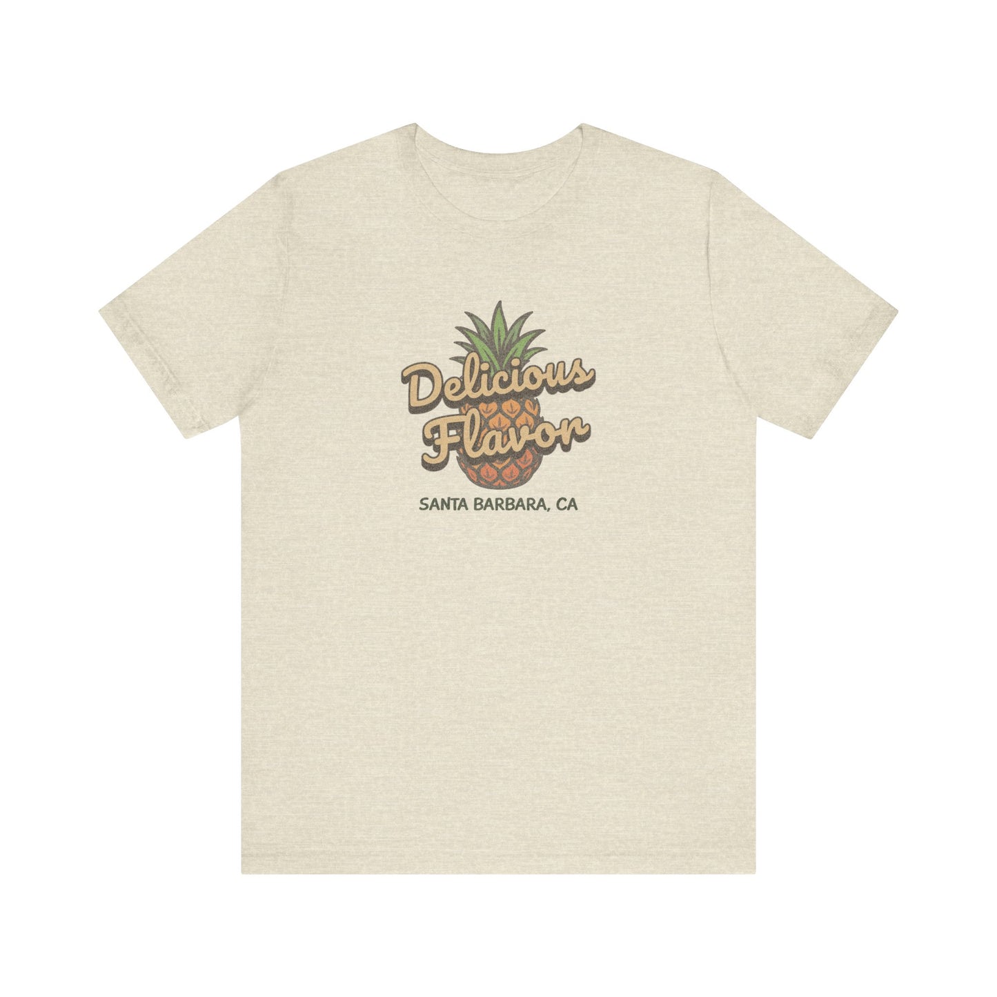 Delicious Flavor — Santa Barbara Pineapple Retro Tee (Light)