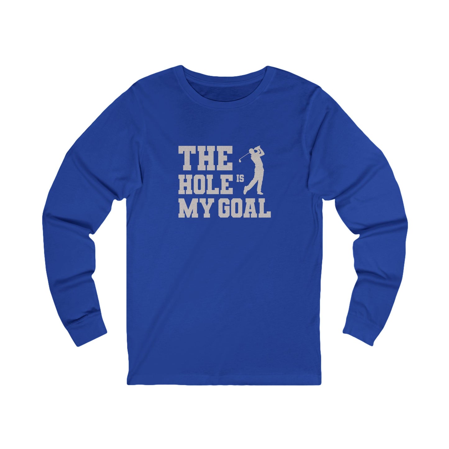 The Hole Is My Goal — Golf Silhouette Retro Long Sleeve (Dark)