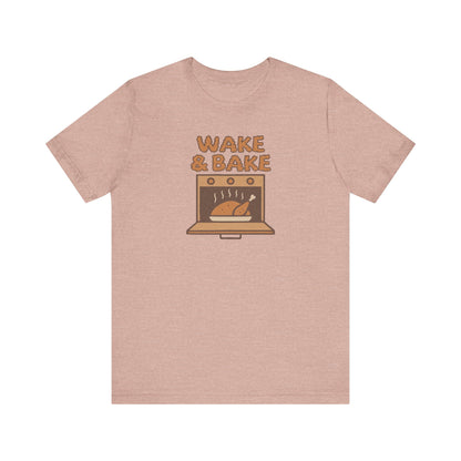 Wake & Bake — Retro Thanksgiving Turkey Tee (Light)