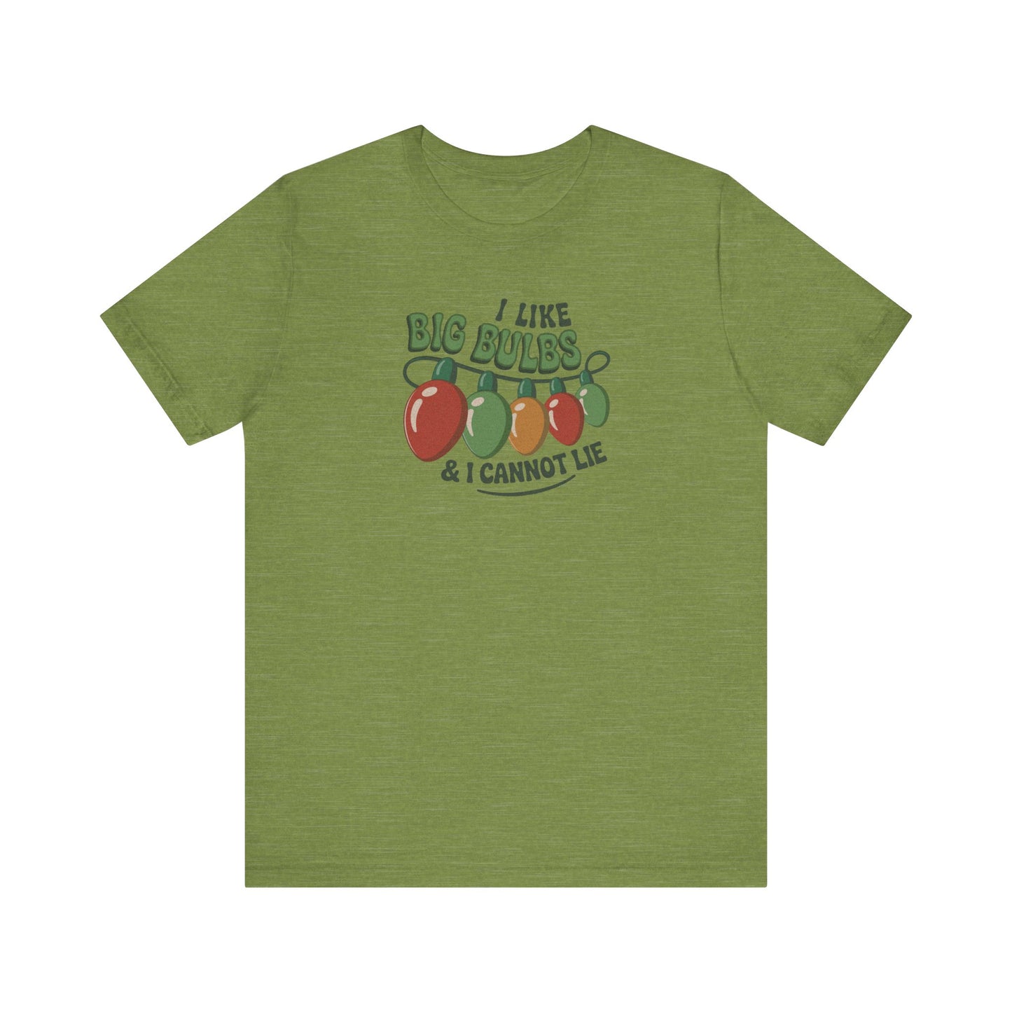 I Like Big Bulbs and I Cannot Lie — Christmas Lights Retro Tee (Light)