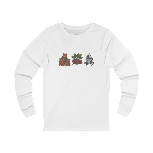 Bears, Beets, Battlestar (Icons) — Retro Long Sleeve (Light)