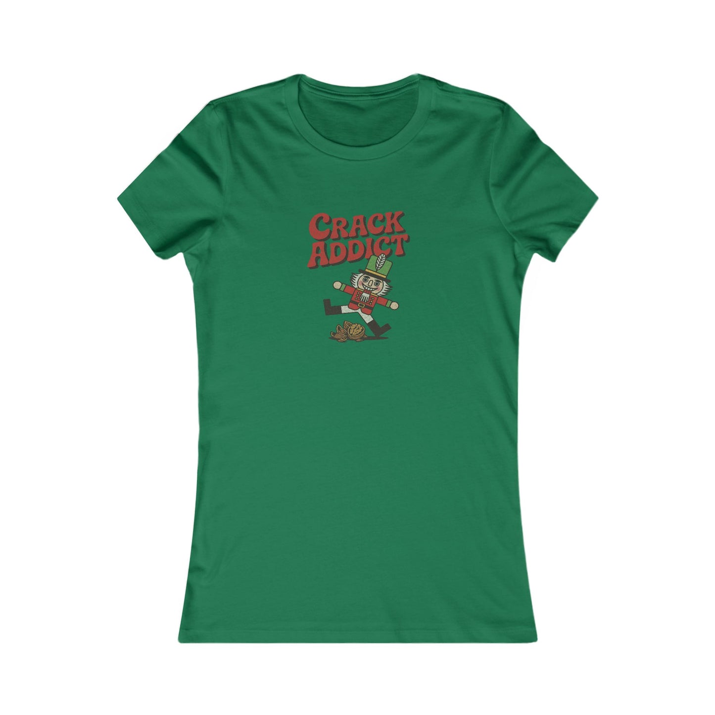 Crack Addict Nutcracker (Unhinged Remix) — Retro Women's Tee (Dark)