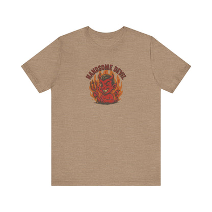 Handsome Devil — Fiery Retro Halloween Tee (Light)