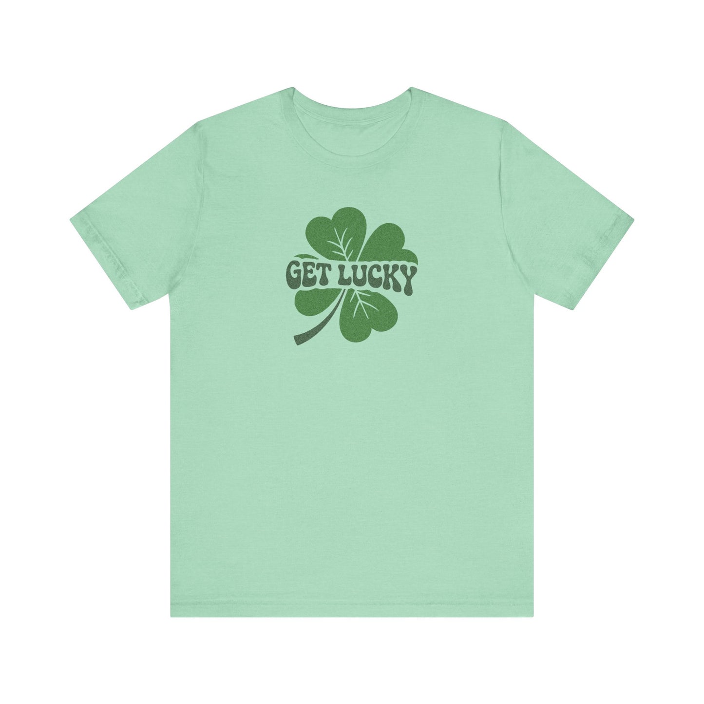 I’m Up All Night to Get Lucky — St. Patrick's Retro Tee (Light)