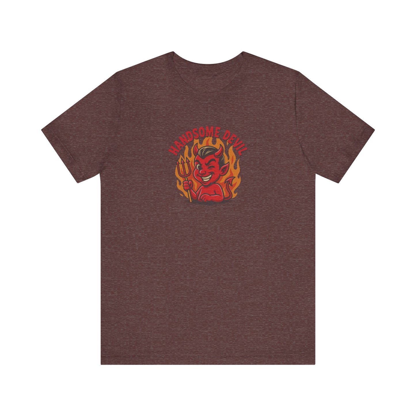 Handsome Devil — Fiery Retro Halloween Tee (Dark)