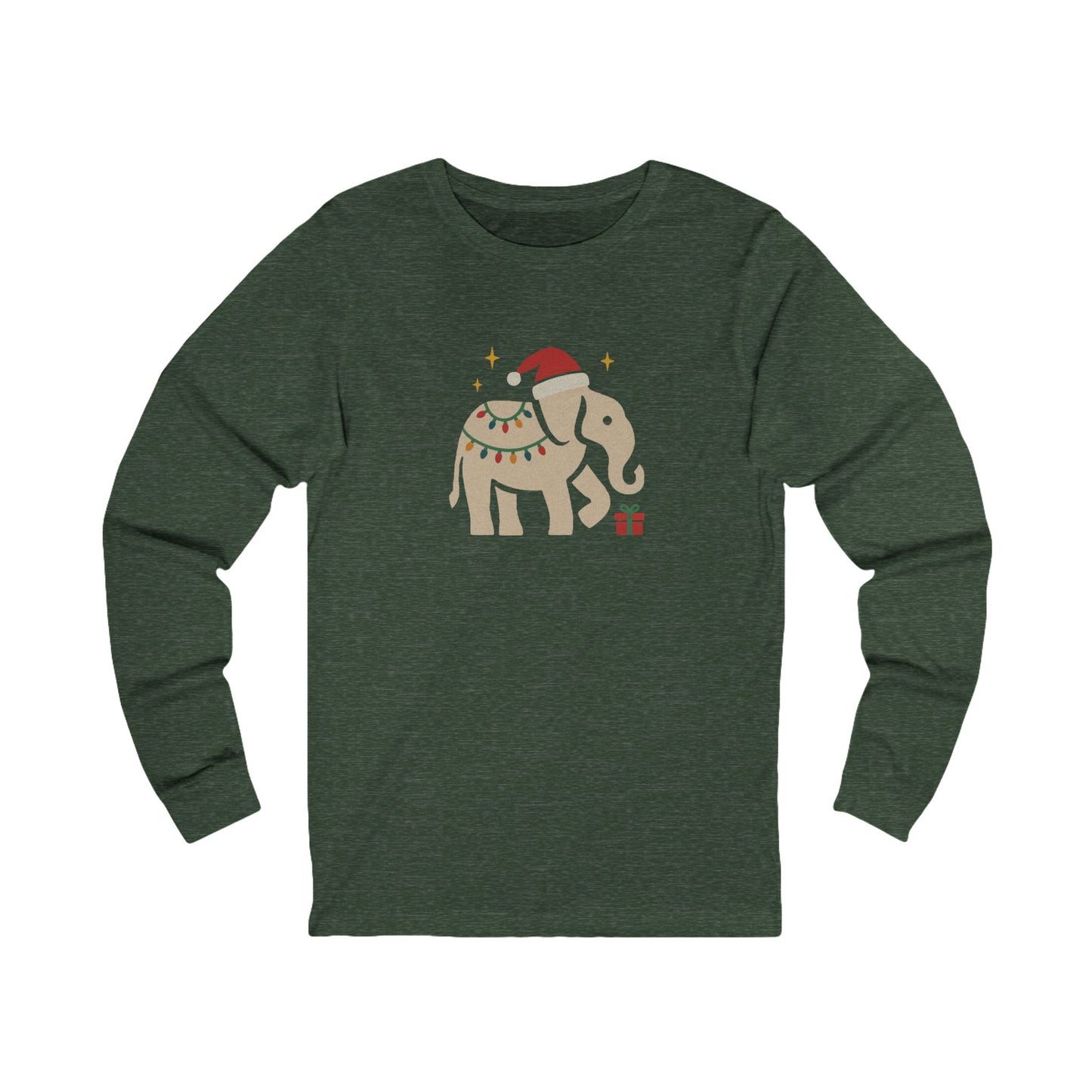 White Elephant Season — Retro Christmas Graphic Long Sleeve (Dark)