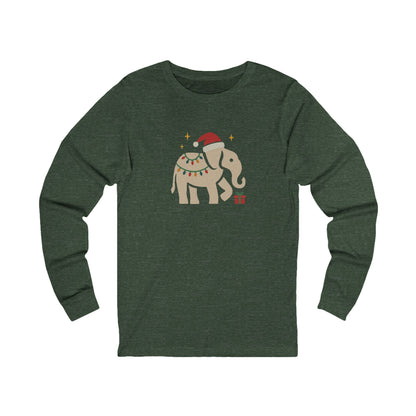 White Elephant Season — Retro Christmas Graphic Long Sleeve (Dark)