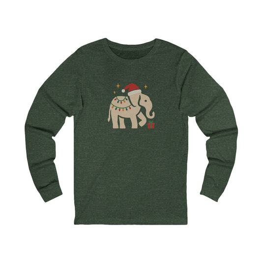 White Elephant Season — Retro Christmas Graphic Long Sleeve (Dark)