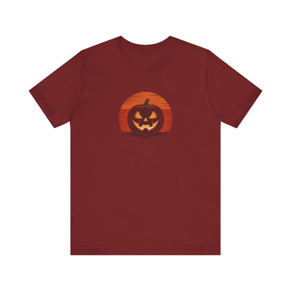 Retro Jack: Sliced Sunset — Halloween Sunset Tee (Dark)