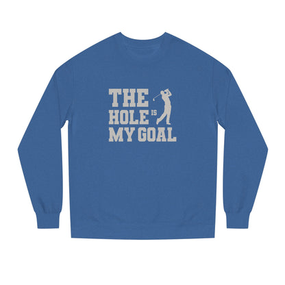 The Hole Is My Goal — Golf Silhouette Retro Sweatshirt (Dark)