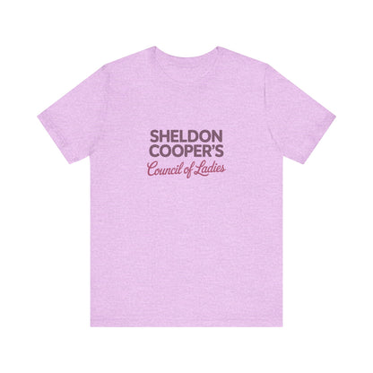 Sheldon Cooper’s Council of Ladies — TBBT Retro Tee (Light)