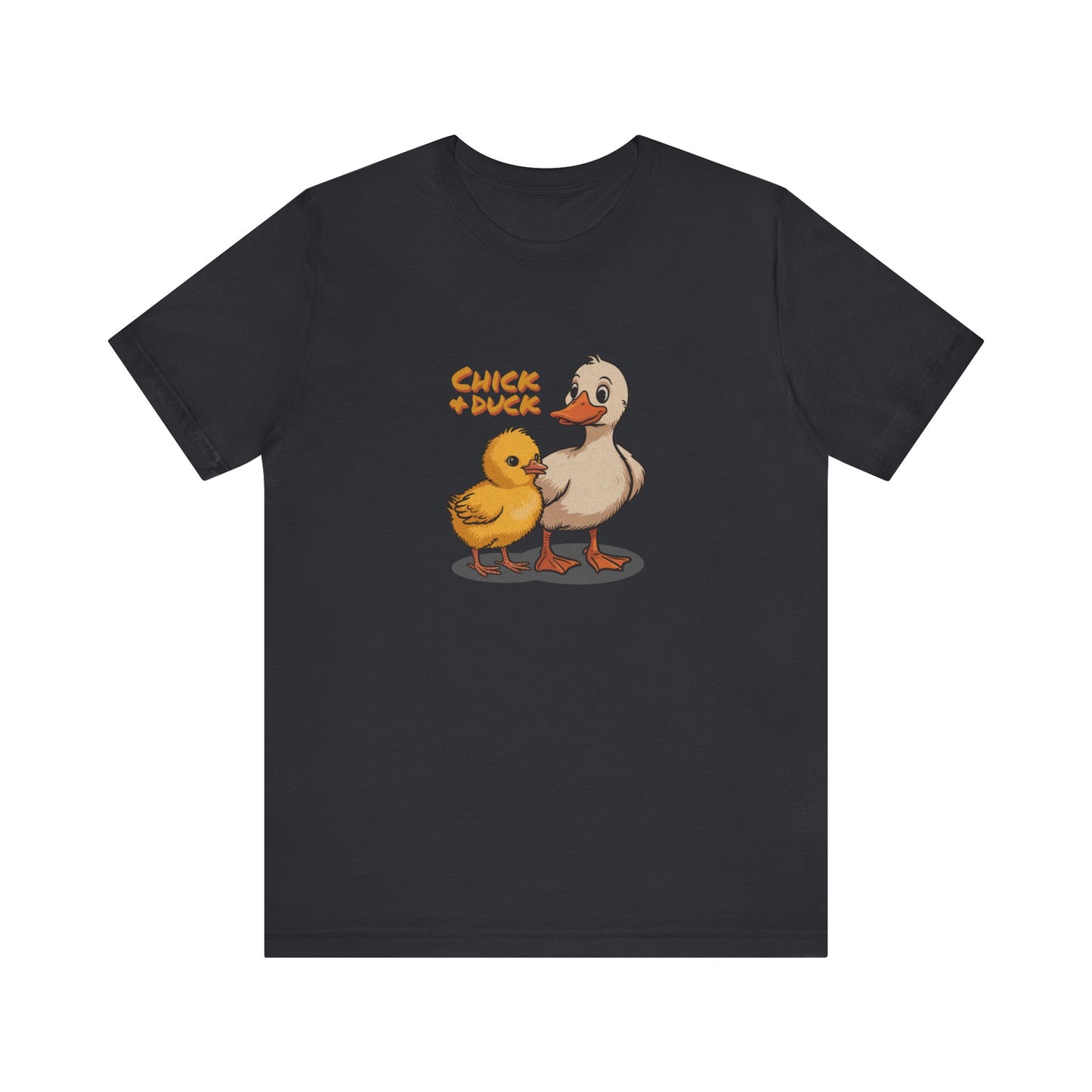 The Chick and the Duck — Friends Retro Tee (Dark)