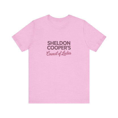 Sheldon Cooper’s Council of Ladies — TBBT Retro Tee (Light)