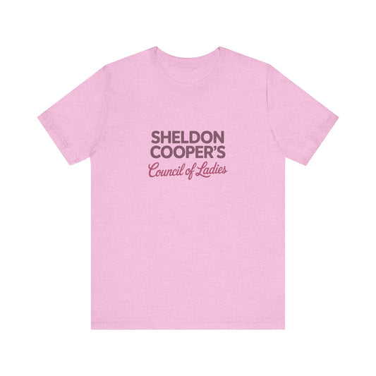 Sheldon Cooper’s Council of Ladies — TBBT Retro Tee (Light)