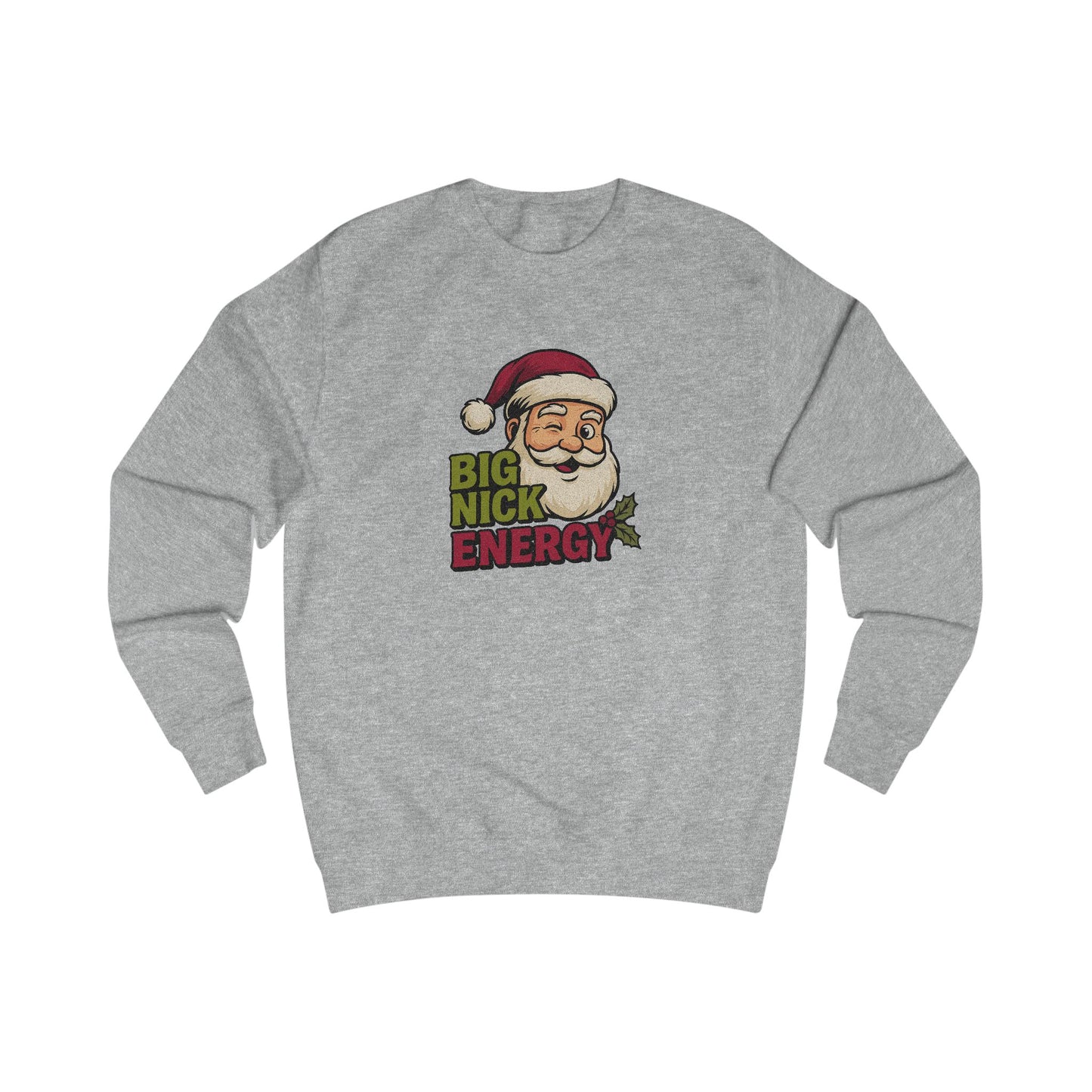 Big Nick Energy — Retro Santa Christmas Sweatshirt (Light)