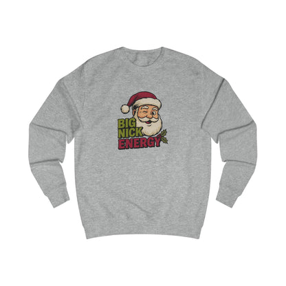 Big Nick Energy — Retro Santa Christmas Sweatshirt (Light)
