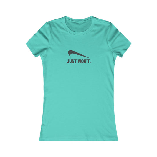 Just Won’t Athletic Parody — Retro Workout Women's Tee (Light)