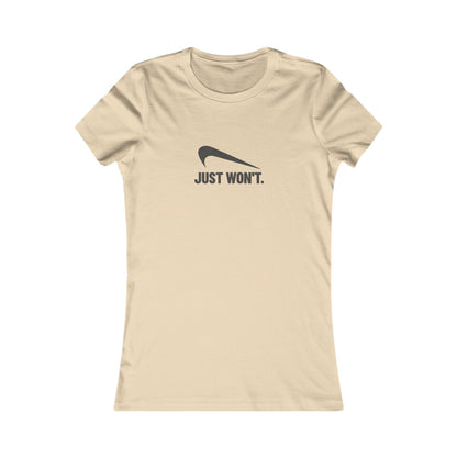 Just Won’t Athletic Parody — Retro Workout Women's Tee (Light)