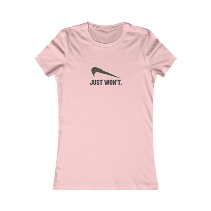 Just Won’t Athletic Parody — Retro Workout Women's Tee (Light)
