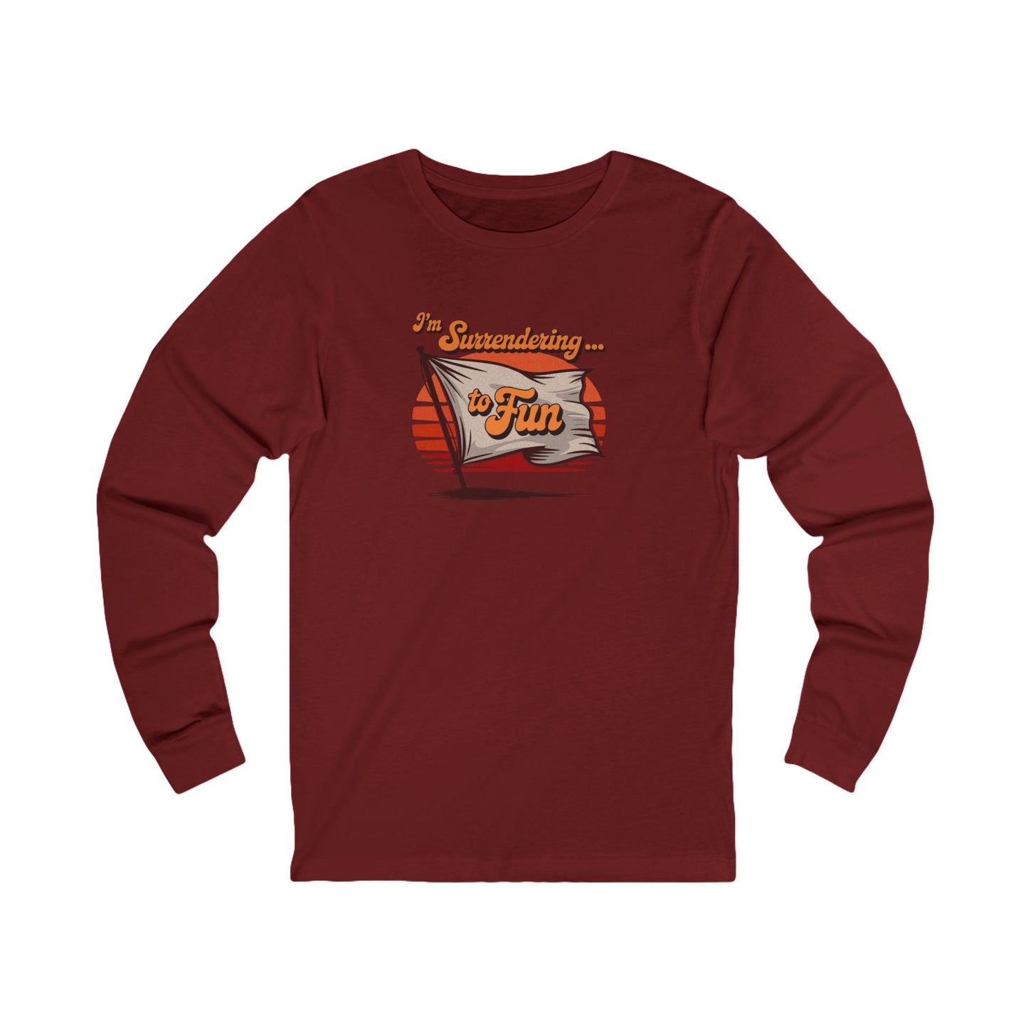 I'm Surrendering to Fun — Fun with Flags Retro Long Sleeve (Dark)