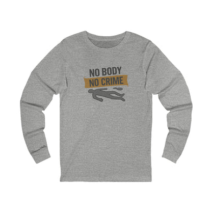 No Body, No Crime — Psych Crime Scene Retro Long Sleeve (Light)