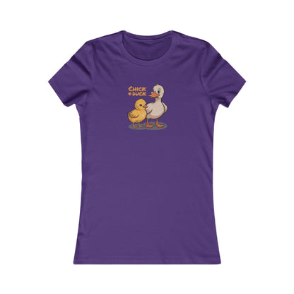 The Chick and the Duck — Friends Retro Women's Tee (Dark)