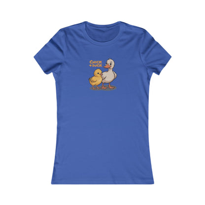 The Chick and the Duck — Friends Retro Women's Tee (Dark)