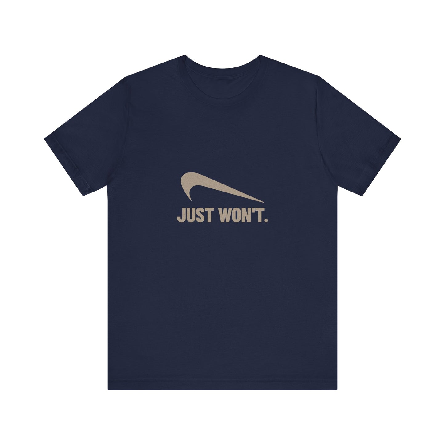 Just Won’t Athletic Parody — Retro Workout Tee (Dark)