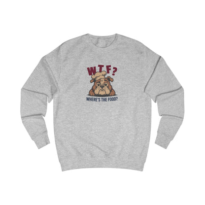 WTF? Where’s the Food? — Bulldog Chef Sweatshirt (Light)