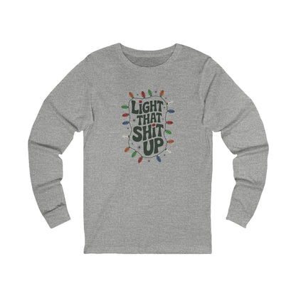 Light That Sh!t Up — Retro Christmas Lights Long Sleeve (Light)