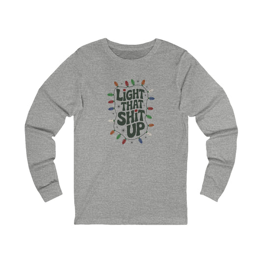 Light That Sh!t Up — Retro Christmas Lights Long Sleeve (Light)