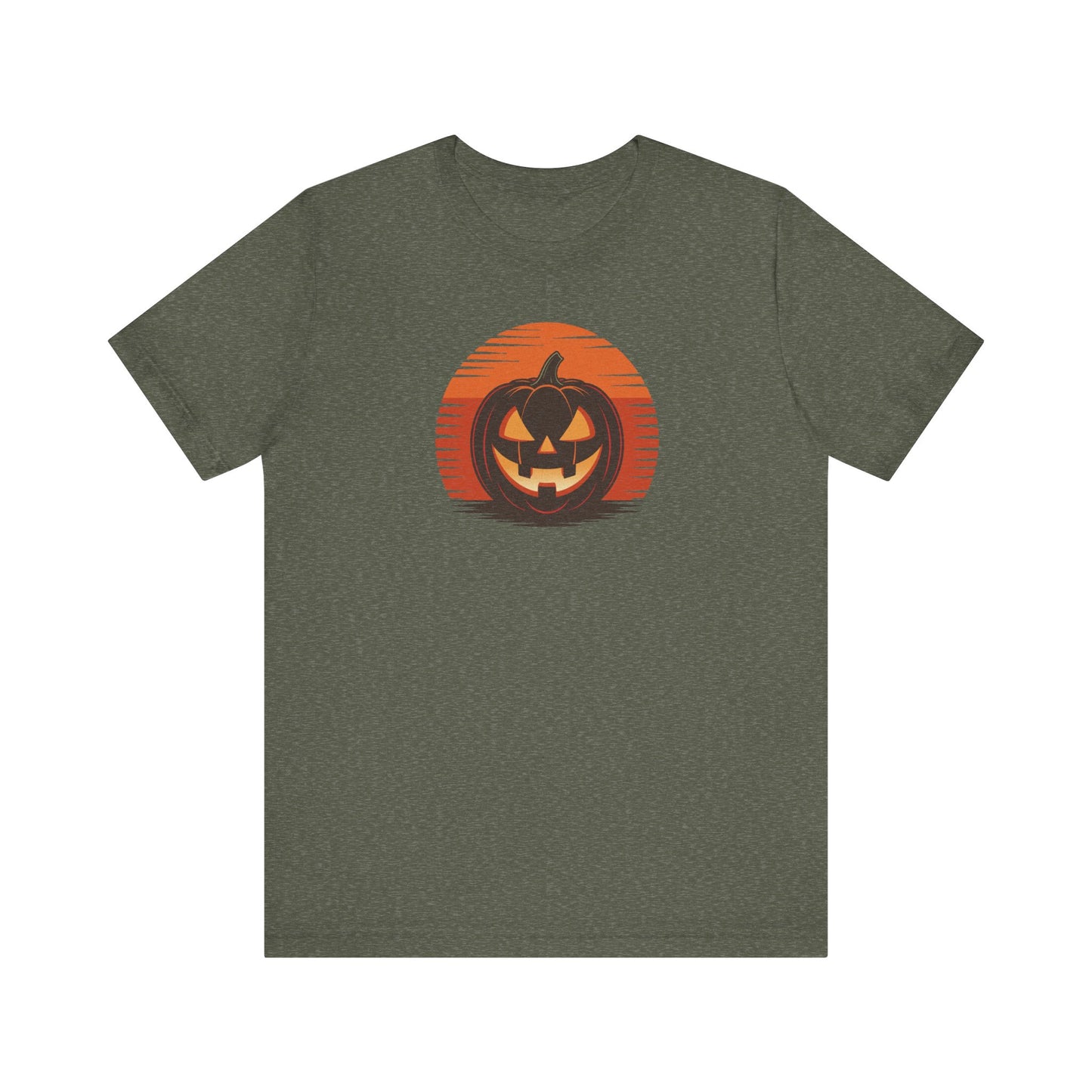 Retro Jack: Sliced Sunset — Halloween Sunset Tee (Dark)