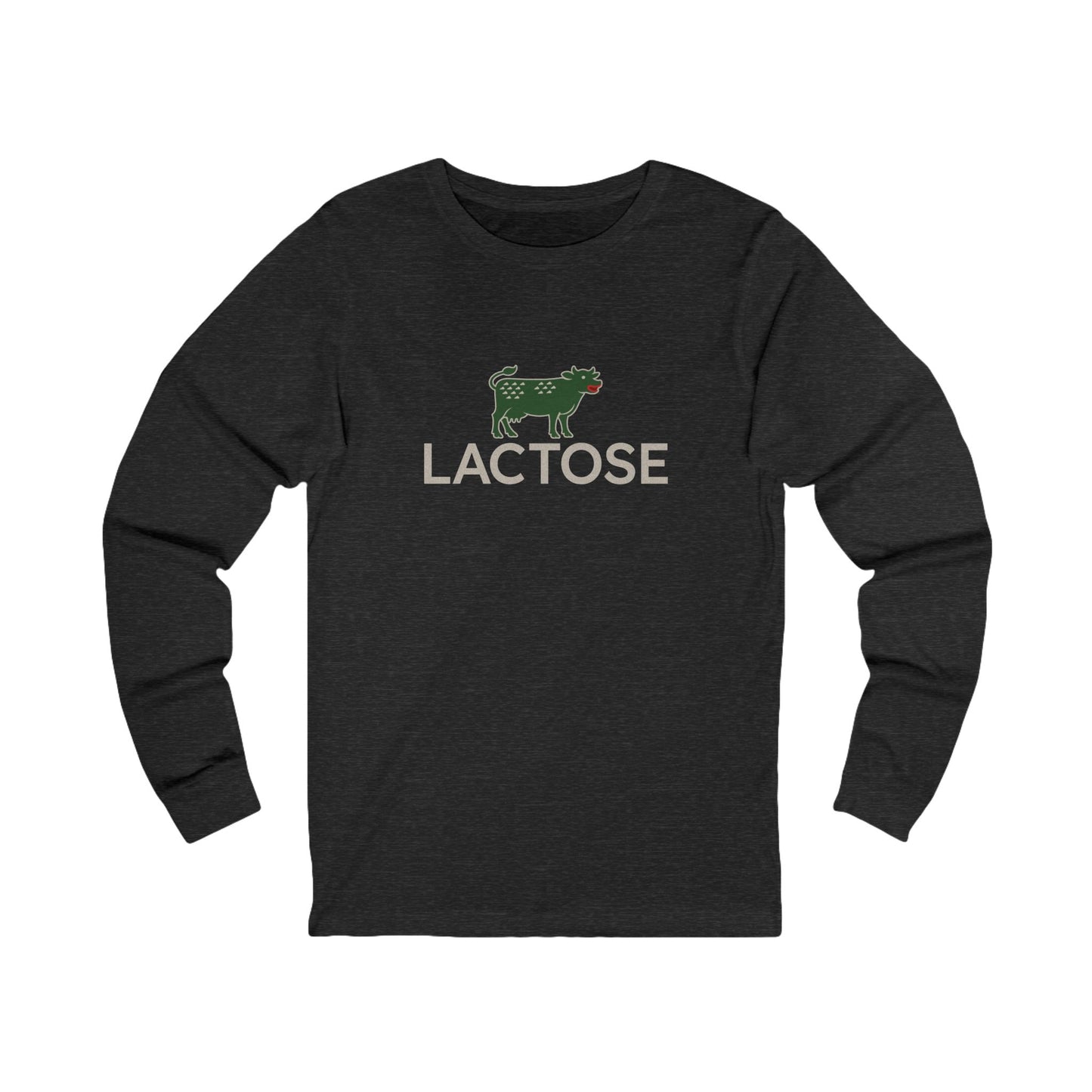 Life is a Beautiful… Typo – LACTOSE Logo Parody Retro Long Sleeve (Dark)