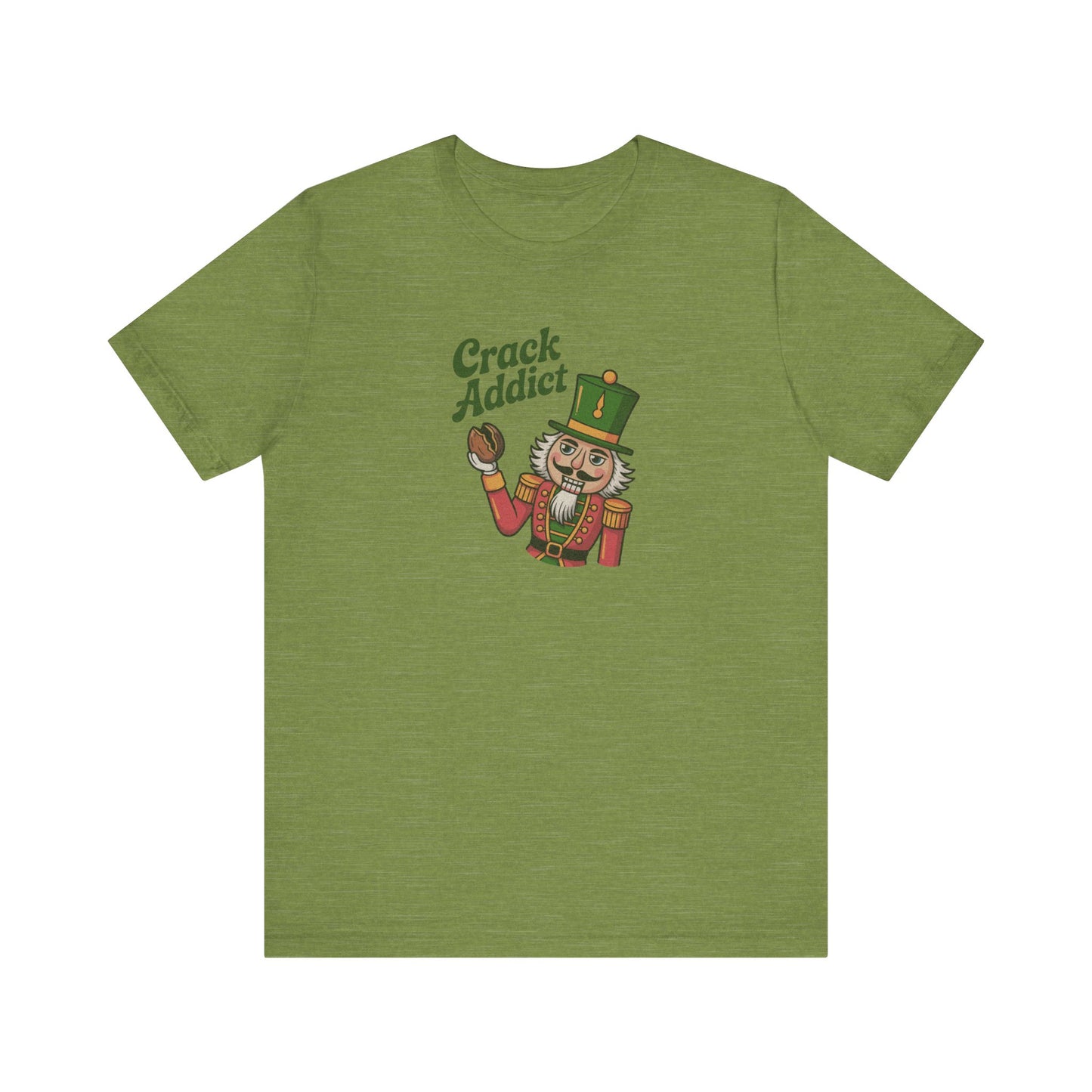 Crack Addict Nutcracker — Vintage Christmas Retro Tee (Light)
